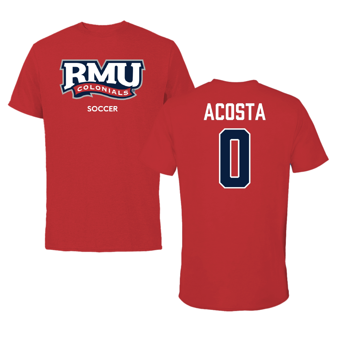 Robert Morris University Soccer (M) Red Colonials Performance Tee - #0 Giancarlo Acosta