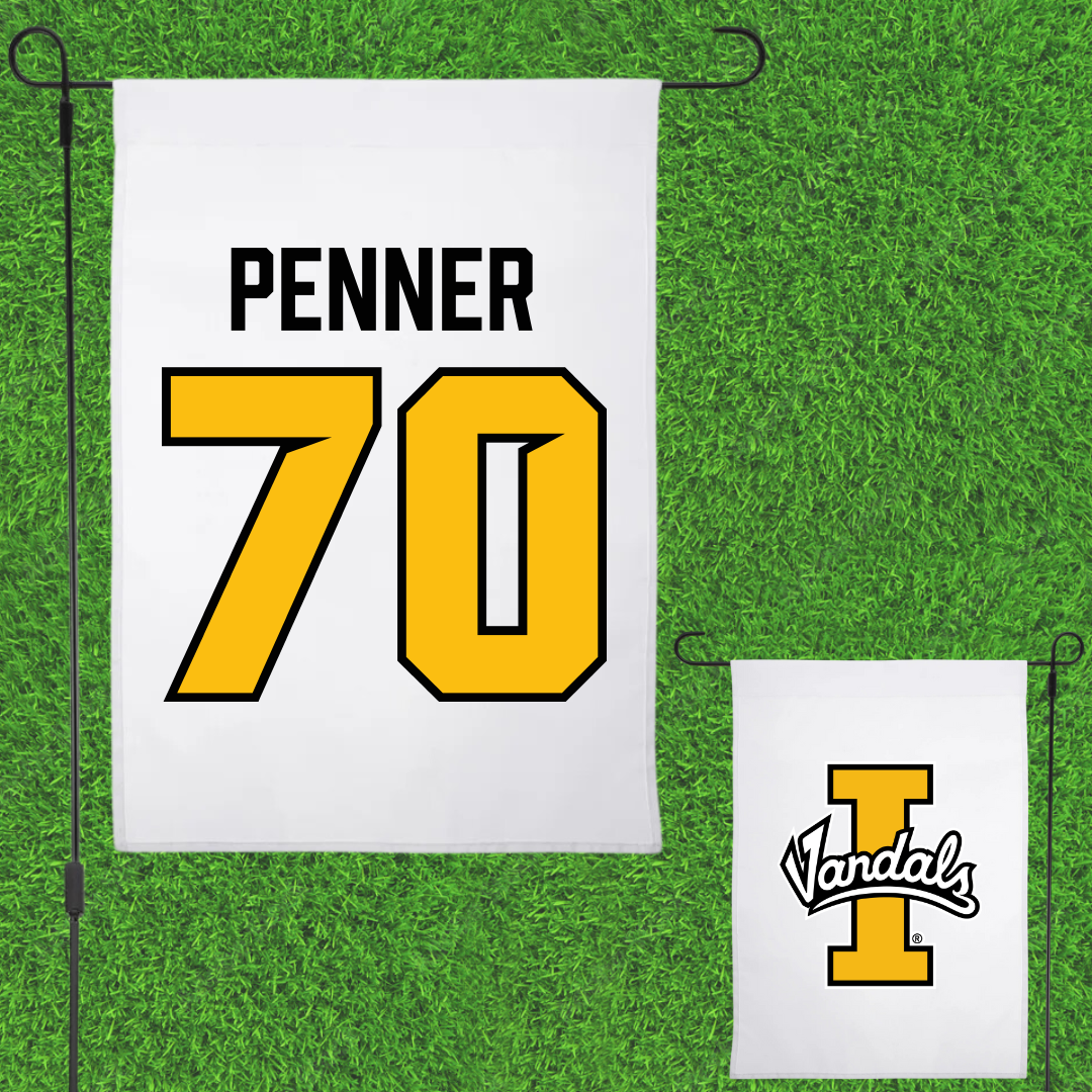 University of Idaho Football White Garden Flag - #70 Zach Penner