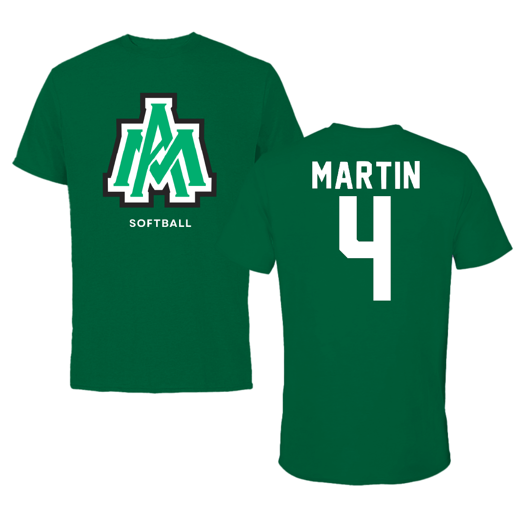 University of Arkansas-Monticello Softball Green Performance Tee - #4 Makenzie Martin
