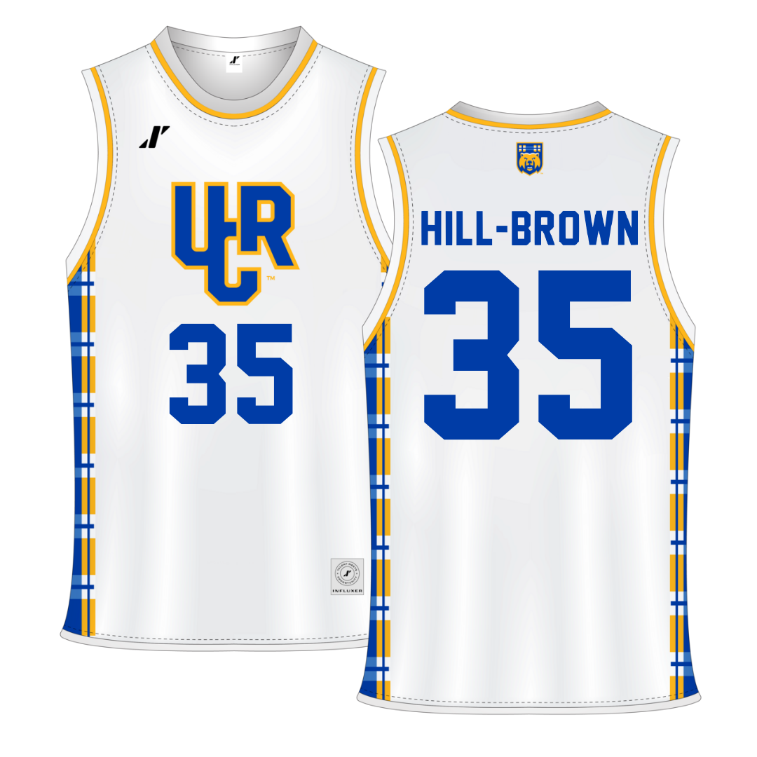 University of California-Riverside White Basketball Jersey - #35 Tiairra Hill-Brown