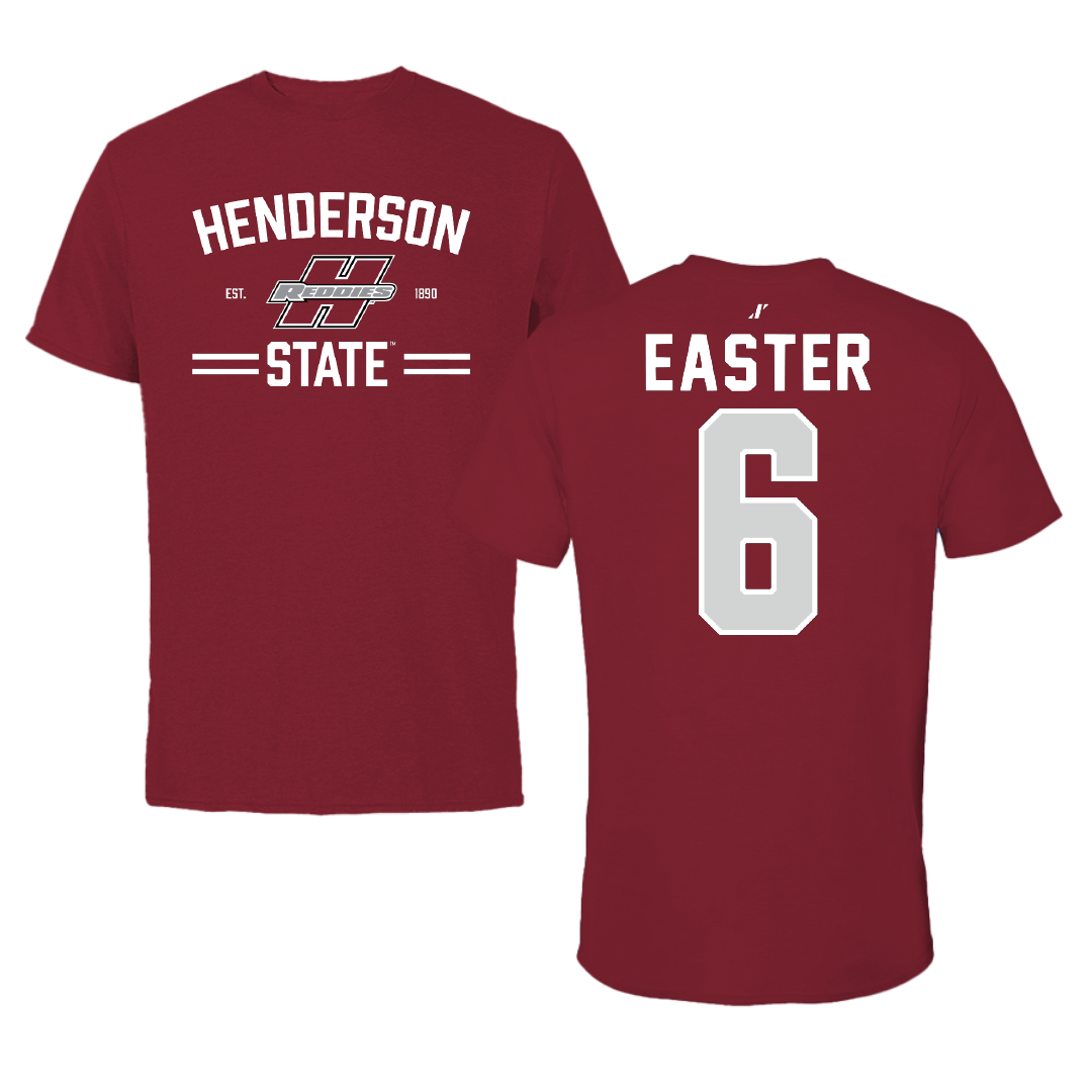 Henderson State University Football Cardinal General Tee - #6 Jody Easter