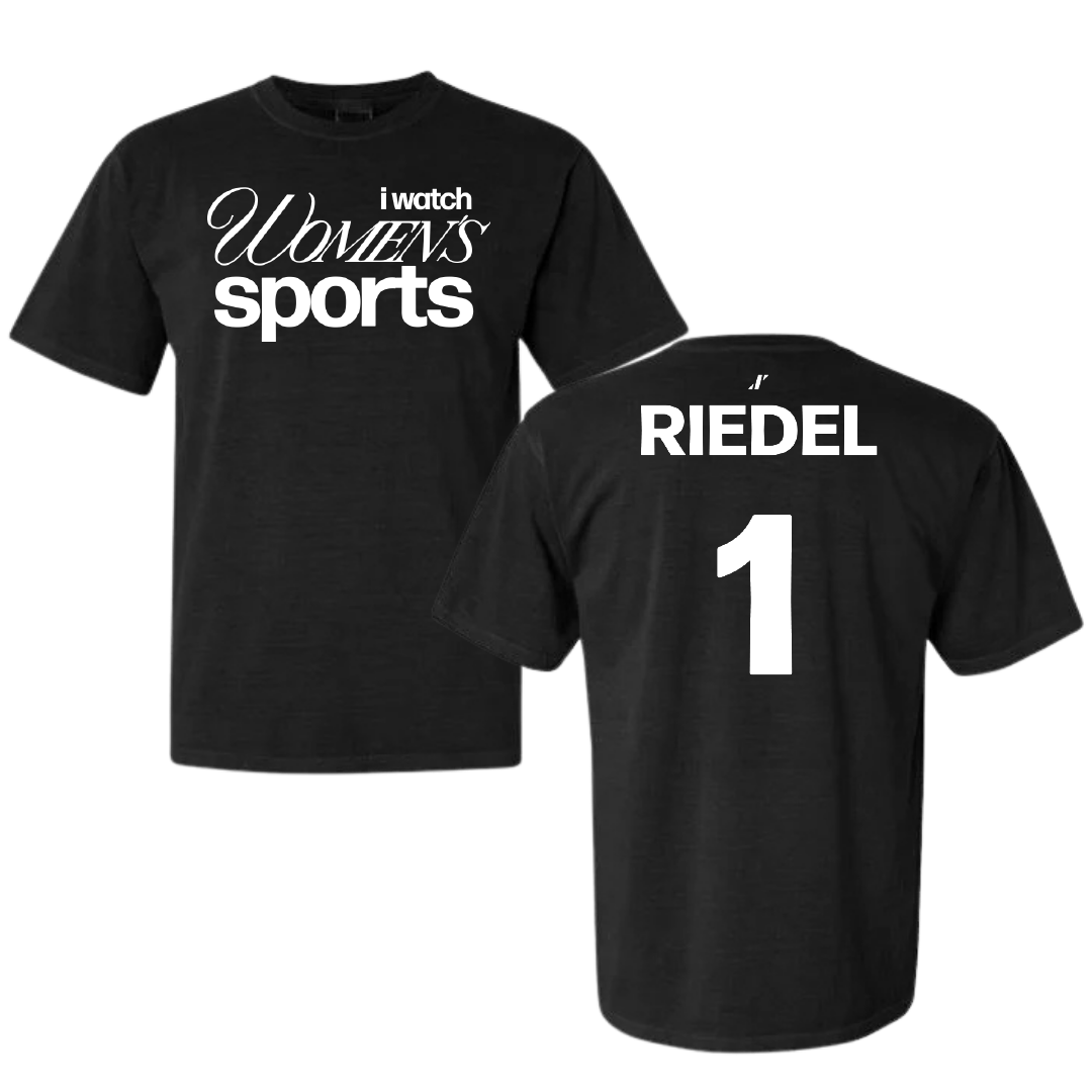 University of Arkansas-Pine Bluff Soccer Black WHM Comfort Colors Tee - #1 Makaila Riedel