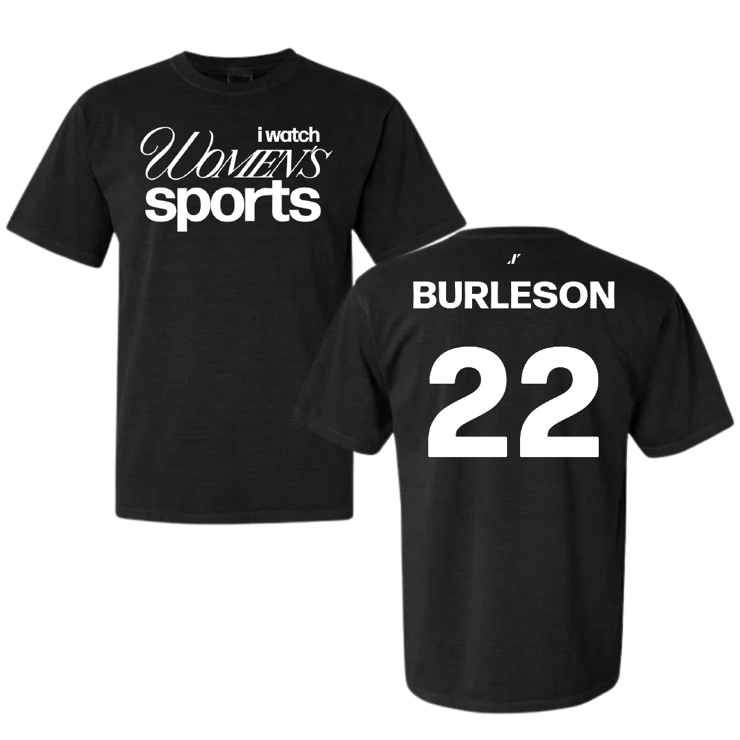 East Tennessee State University Soccer Black WHM Comfort Colors Tee - #22 Megan Burleson