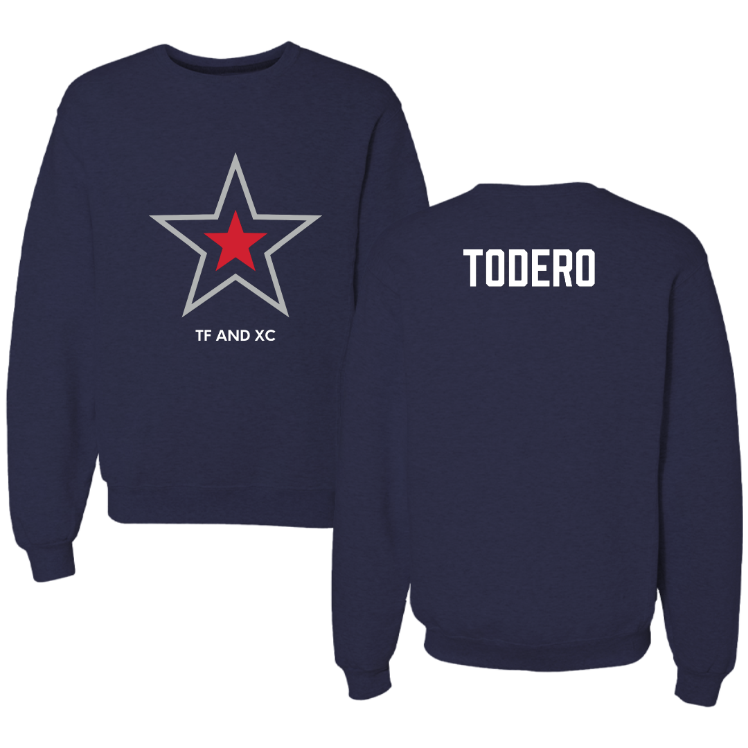 Robert Morris University TF and XC Navy Mascot Crewneck - Rayna Todero