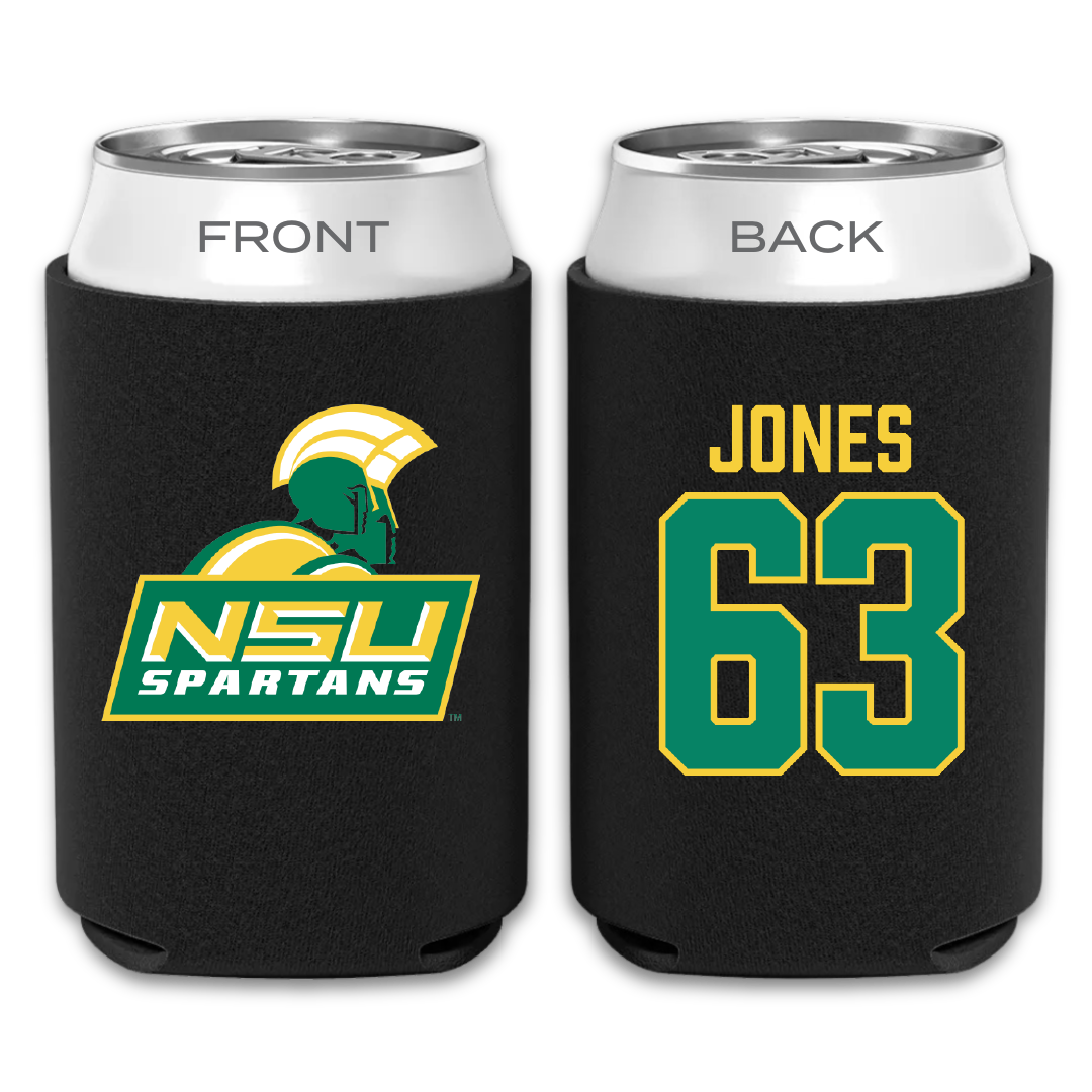Norfolk State University Football Black Can Cooler - #63 Chris Jones