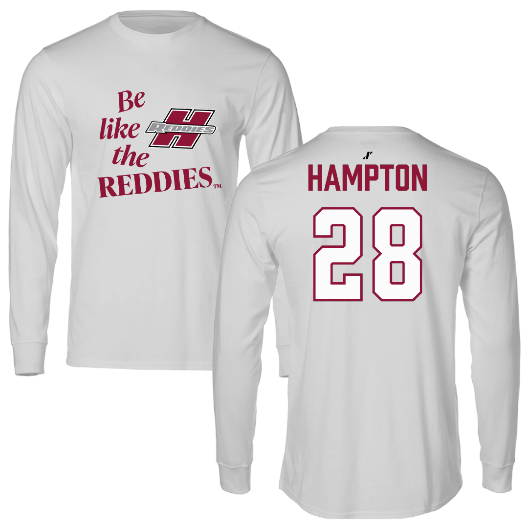 Henderson State University Football Light Gray Be Like Us Long Sleeve - #28 Terrance Hampton