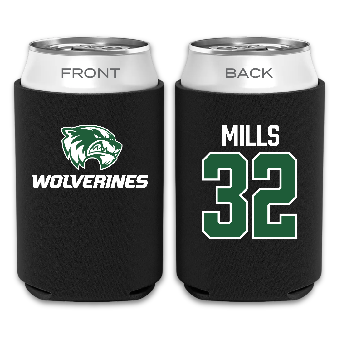 Utah Valley University Soccer Black Can Cooler - #32 Aden Mills