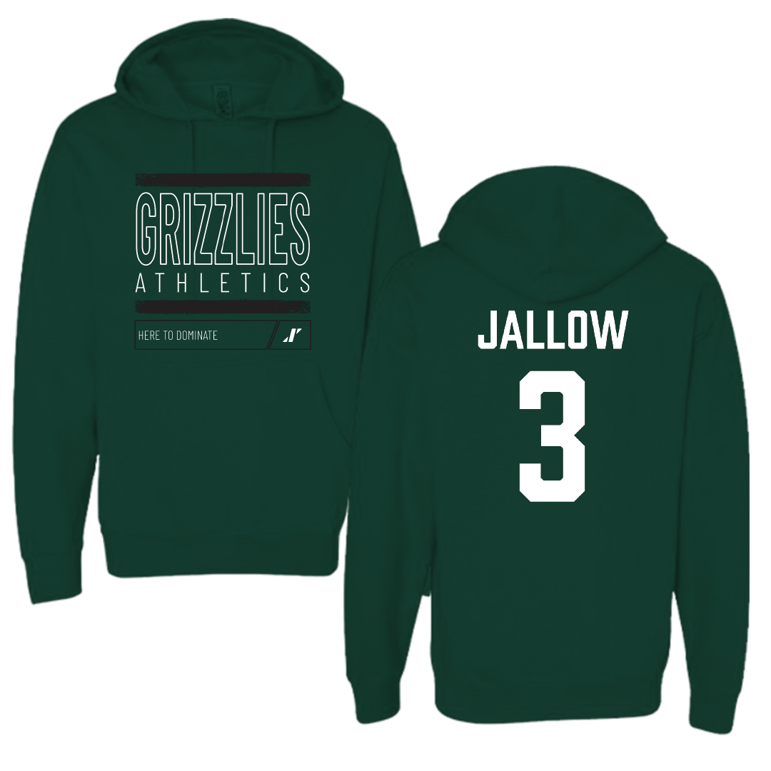 Adams State University Basketball (M) Forest Green Dominate Hoodie - #3 Emilek Jallow