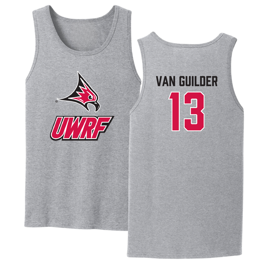 University of Wisconsin-River Falls Soccer Sport Gray Tank Top - #13 Greta Van Guilder