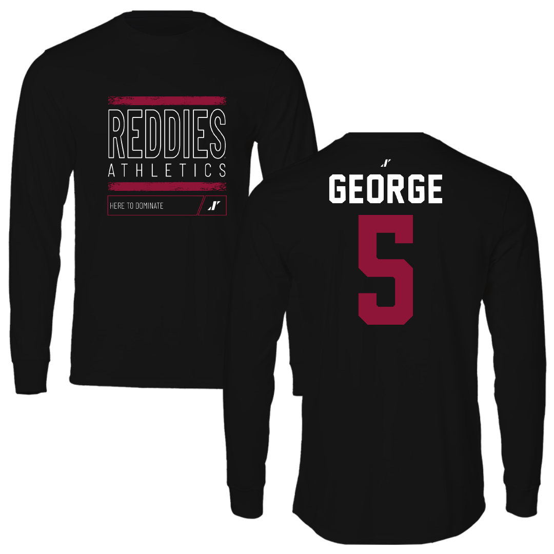 Henderson State University Football Black Dominate Performance Long Sleeve - #5 Elijah George