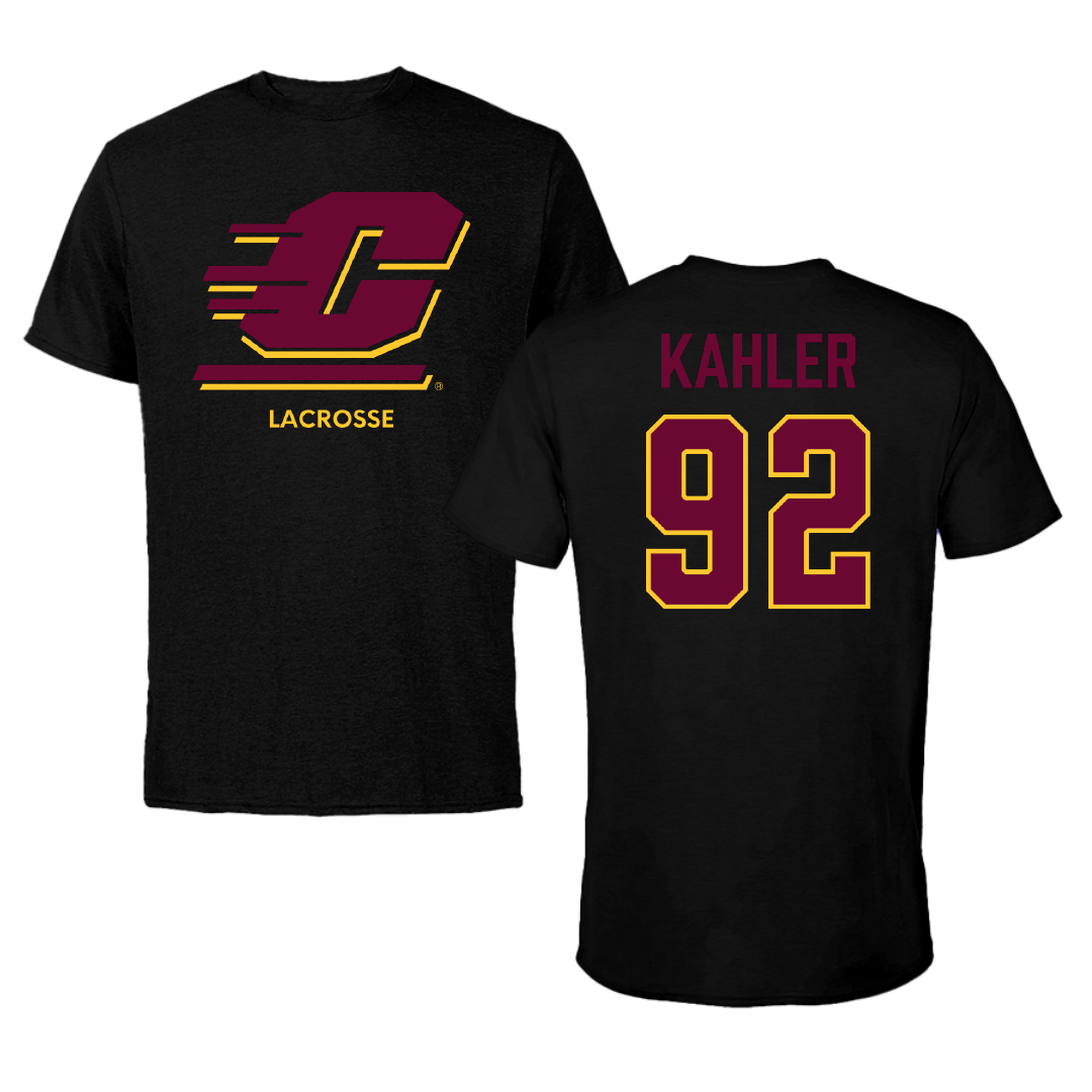 Central Michigan University Lacrosse (W) Black Tee - #92 Leila Kahler