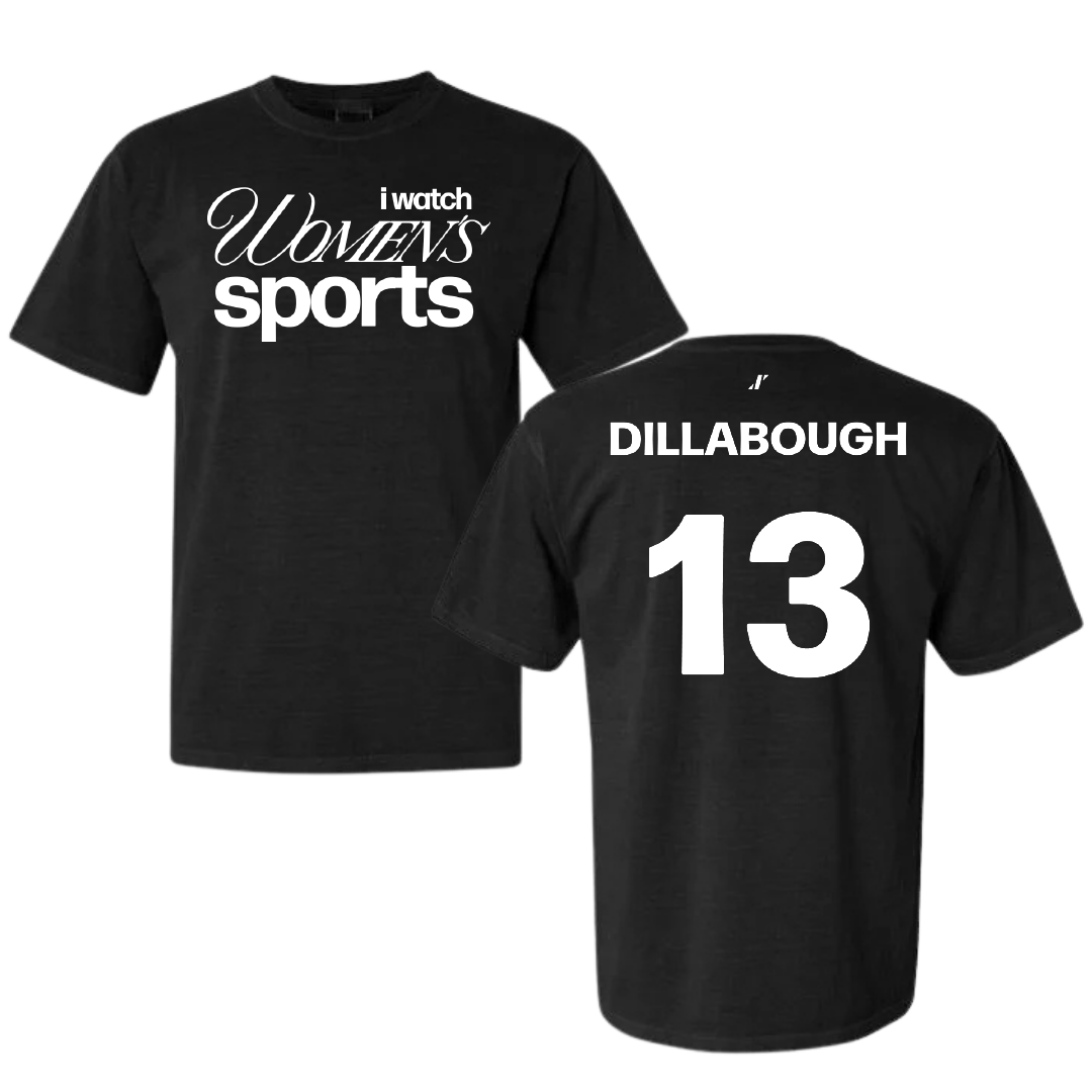 Fairleigh Dickinson University-Metropolitan Campus Lacrosse Black WHM Comfort Colors Tee - #13 Karly Dillabough