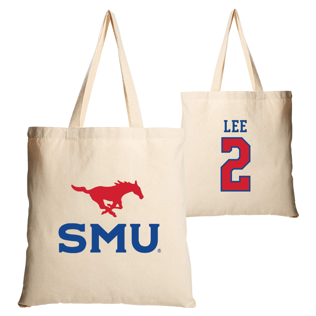Southern Methodist University Soccer Tan Canvas Tote Bag - #2 Kaya Lee
