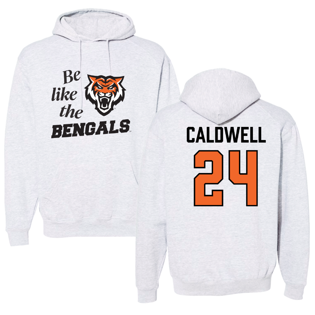 Idaho State University Basketball Light Gray Be Like Us Hoodie - #24 Aspen Caldwell