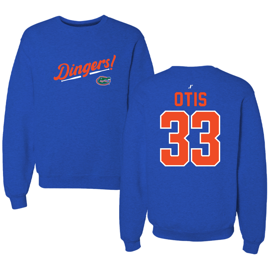 University of Florida Softball Blue Dingers Crewneck - #33 Korbe Otis