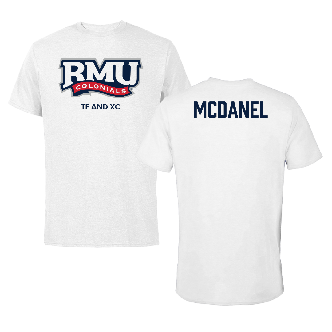 Robert Morris University TF and XC White Performance Tee - Hannah McDanel