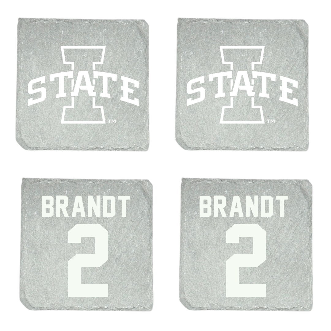 Iowa State University Volleyball Stone Coaster (4 Pack)  - #2 Morgan Brandt
