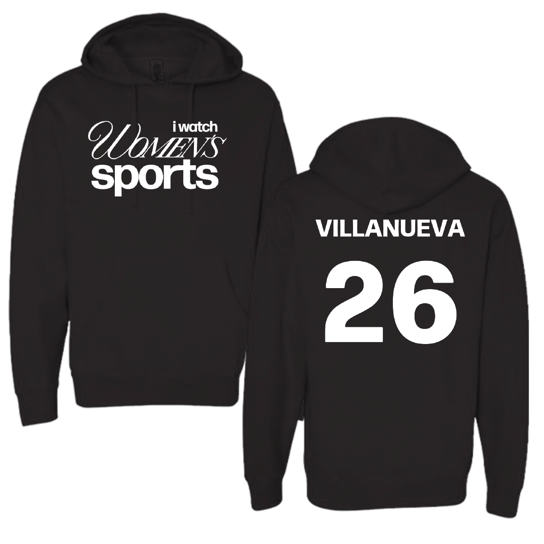 Fairleigh Dickinson University-Metropolitan Campus Soccer Black WHM Hoodie - #26 Emily Villanueva