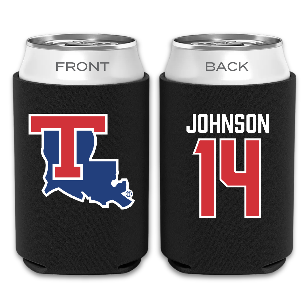 Louisiana Tech University Volleyball Black Can Cooler - #14 McKenzie Johnson