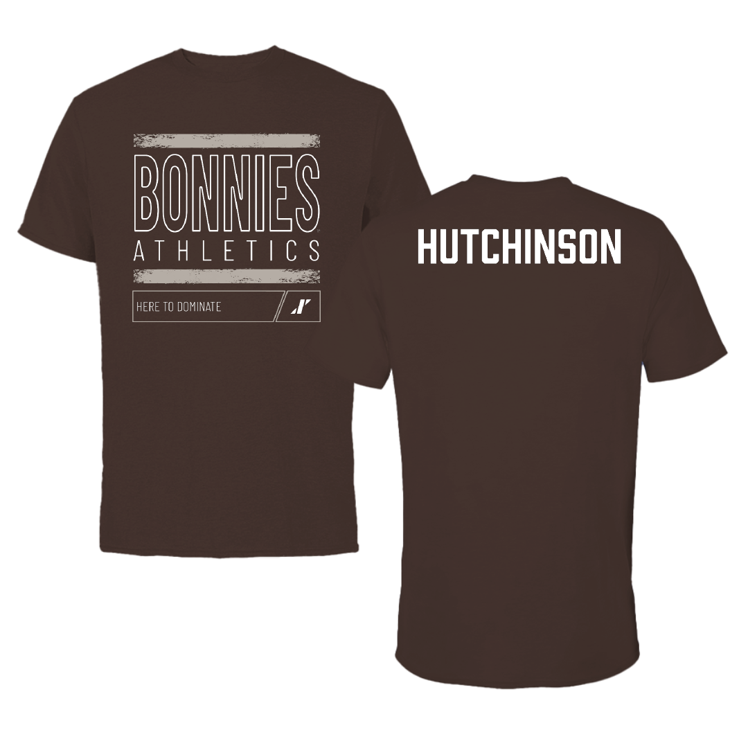 St. Bonaventure University Swimming & Diving Brown Dominate Tee - Davis Hutchinson