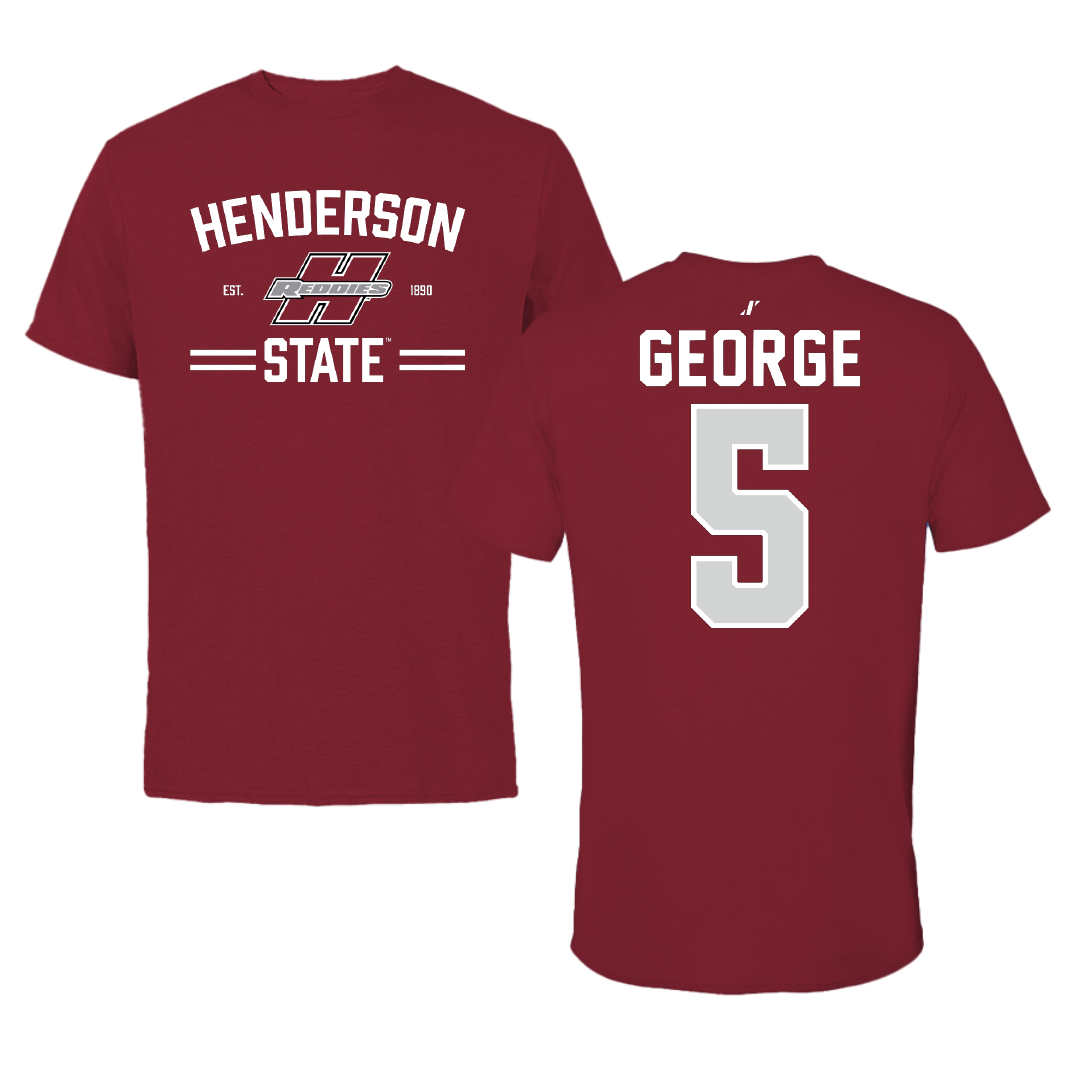 Henderson State University Football Cardinal General Tee - #5 Elijah George