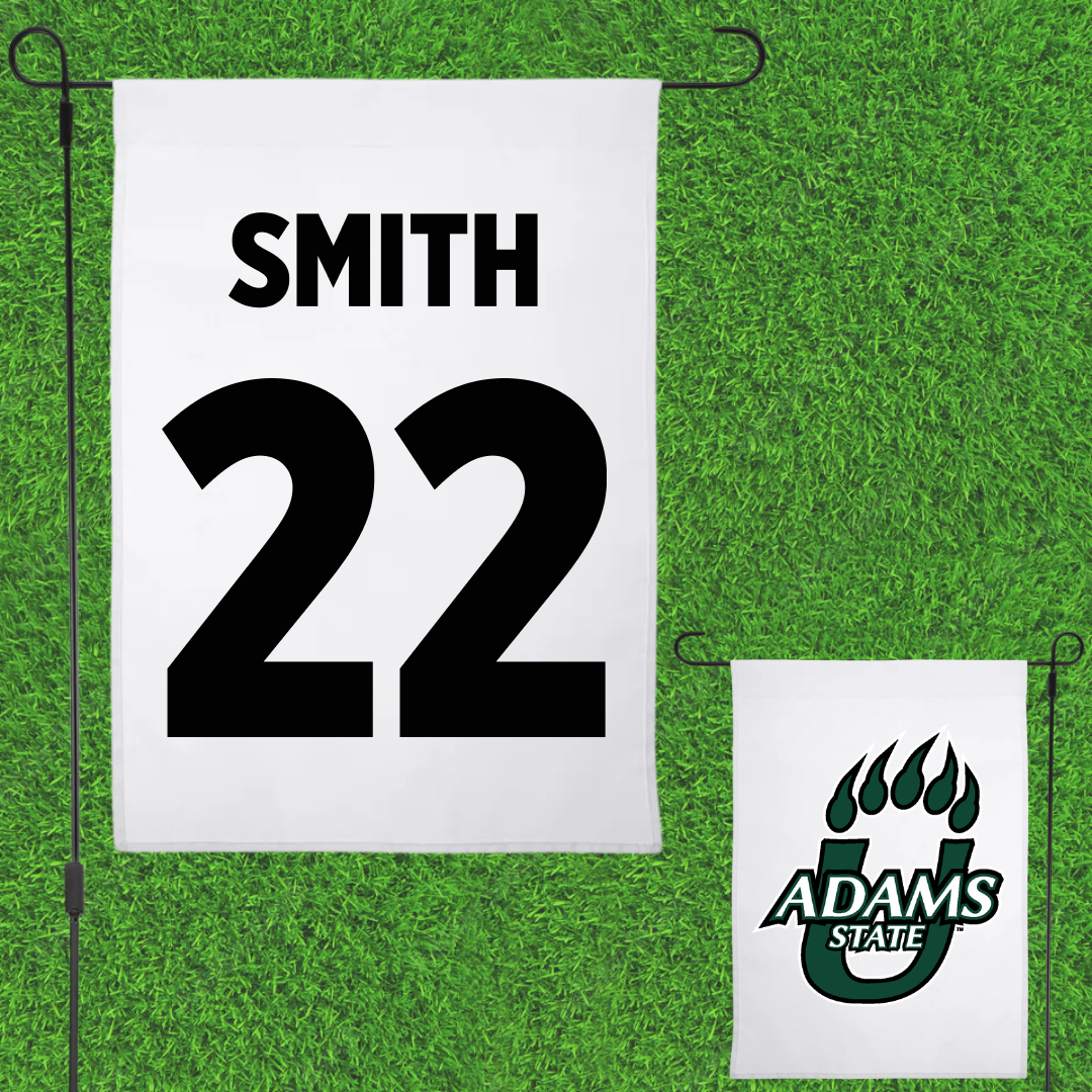 Adams State University Baseball White Garden Flag - #22 Tyler Smith
