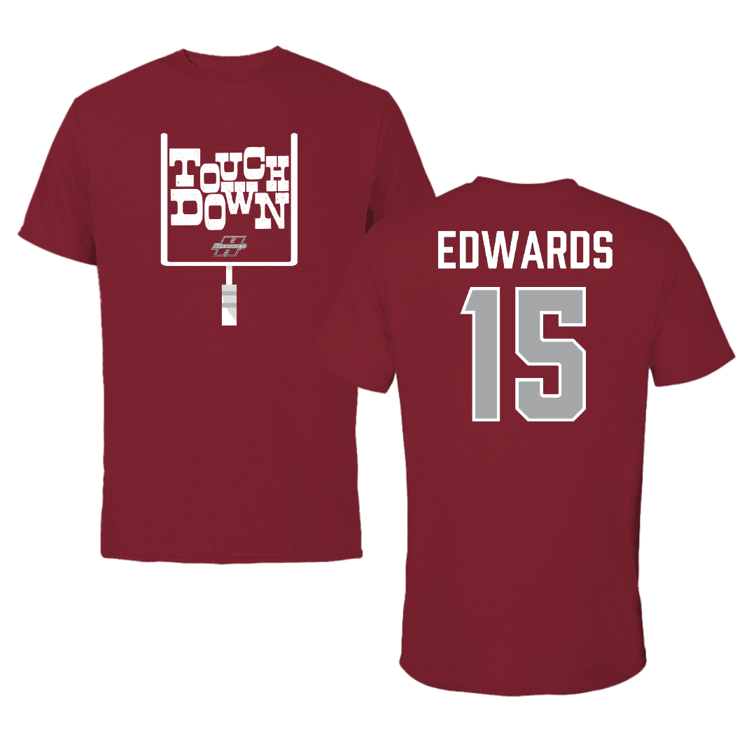 Henderson State University Football Cardinal Touchdown Tee - #15 Andrew Edwards