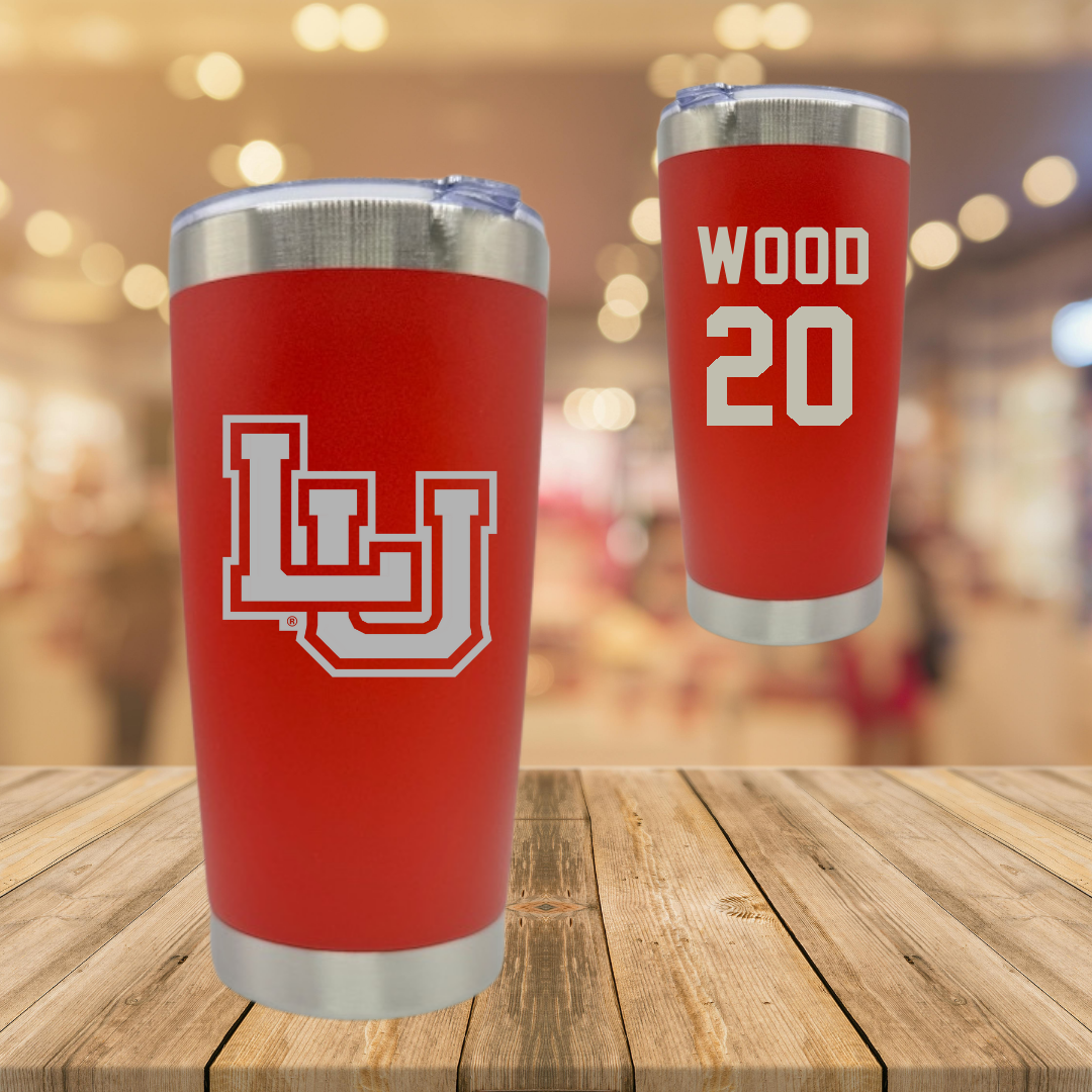 Lamar University Soccer Red Stainless Steel Tumbler - #20 Emmy Wood