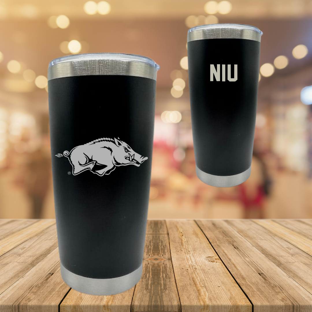 University of Arkansas Baseball Black Stainless Steel Tumbler - Maika Niu