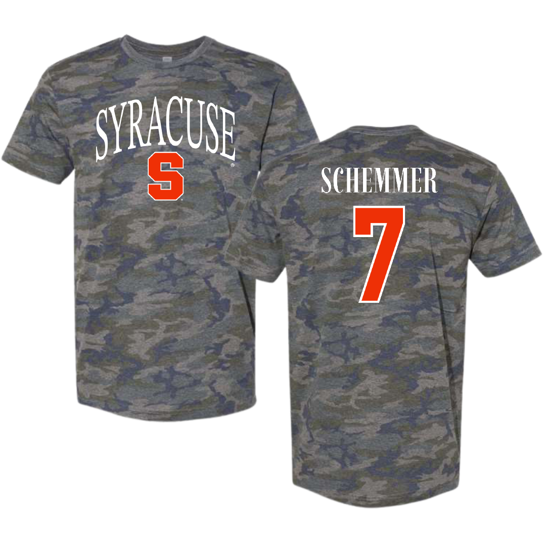 Syracuse University Softball Vintage Camo Tee - #7 Peyton Schemmer