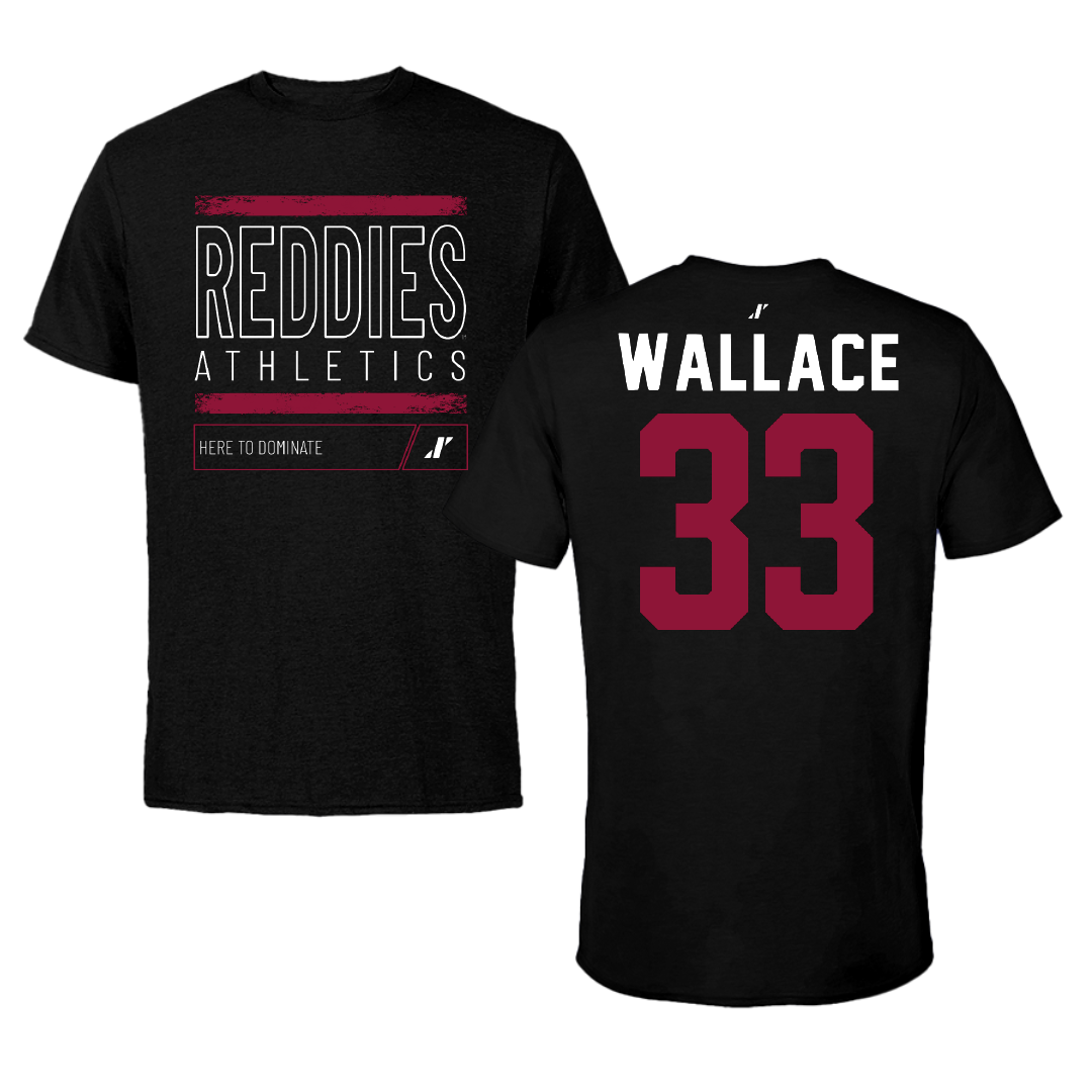 Henderson State University Football Black Dominate Tee - #33 Catrell Wallace