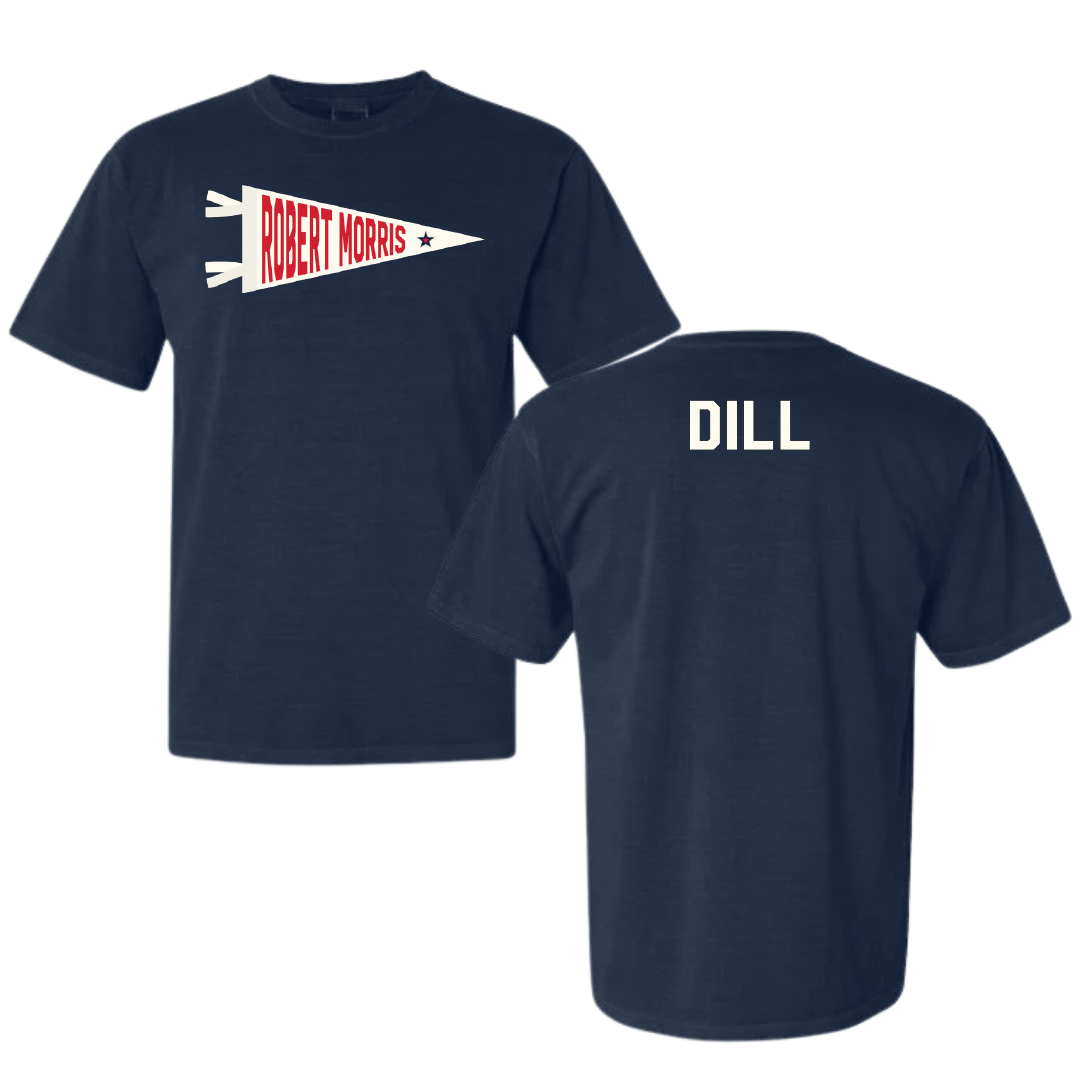 Robert Morris University TF and XC Navy Pennant Comfort Colors Tee - Julia Dill