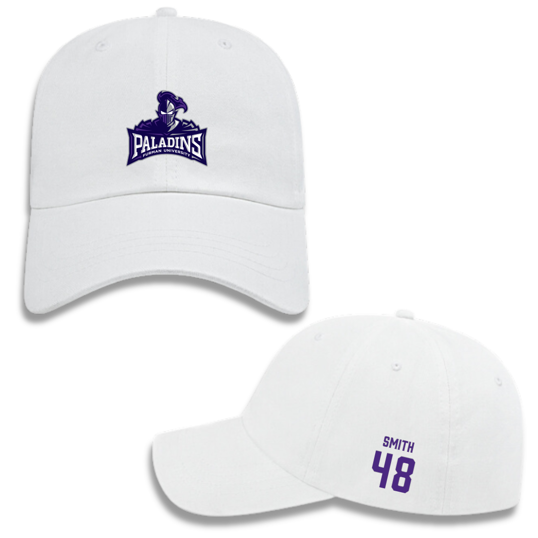 Furman University Football White Hat - #48 Luke Smith