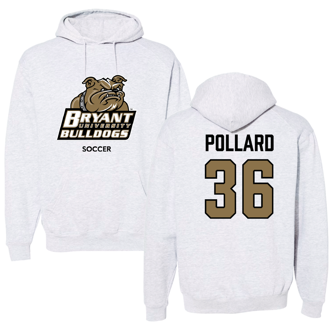 Bryant University Soccer (M) Light Gray Hoodie - #36 Daimon Pollard