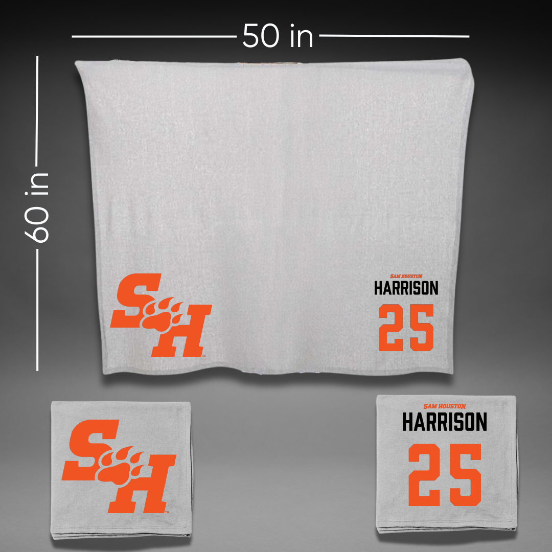 Sam Houston State University Softball Gray Blanket - #25 Roni Harrison