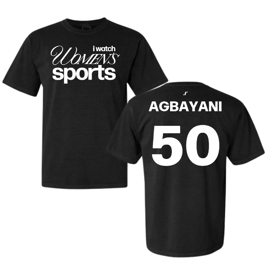 University of Oklahoma Softball Black WHM Comfort Colors Tee - #50 Ailana Agbayani