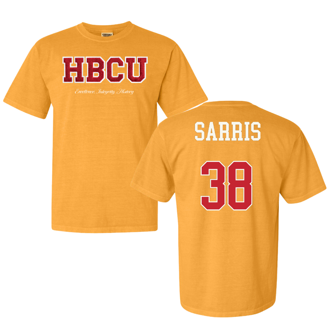 University of Arkansas-Pine Bluff Football Gold HBCU Varsity Comfort Colors Tee - #38 Dean Sarris