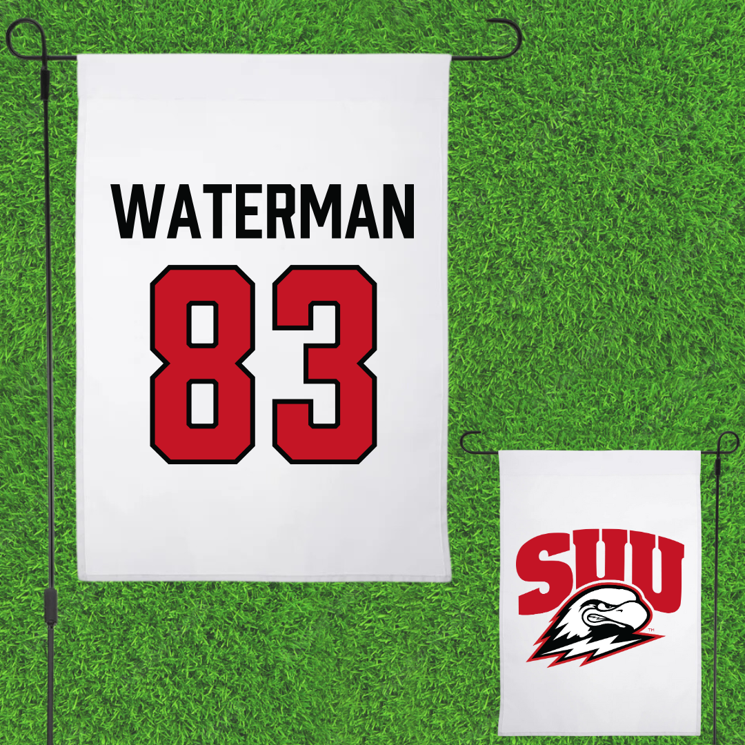 Southern Utah University Football White Garden Flag - #83 Bryson Waterman