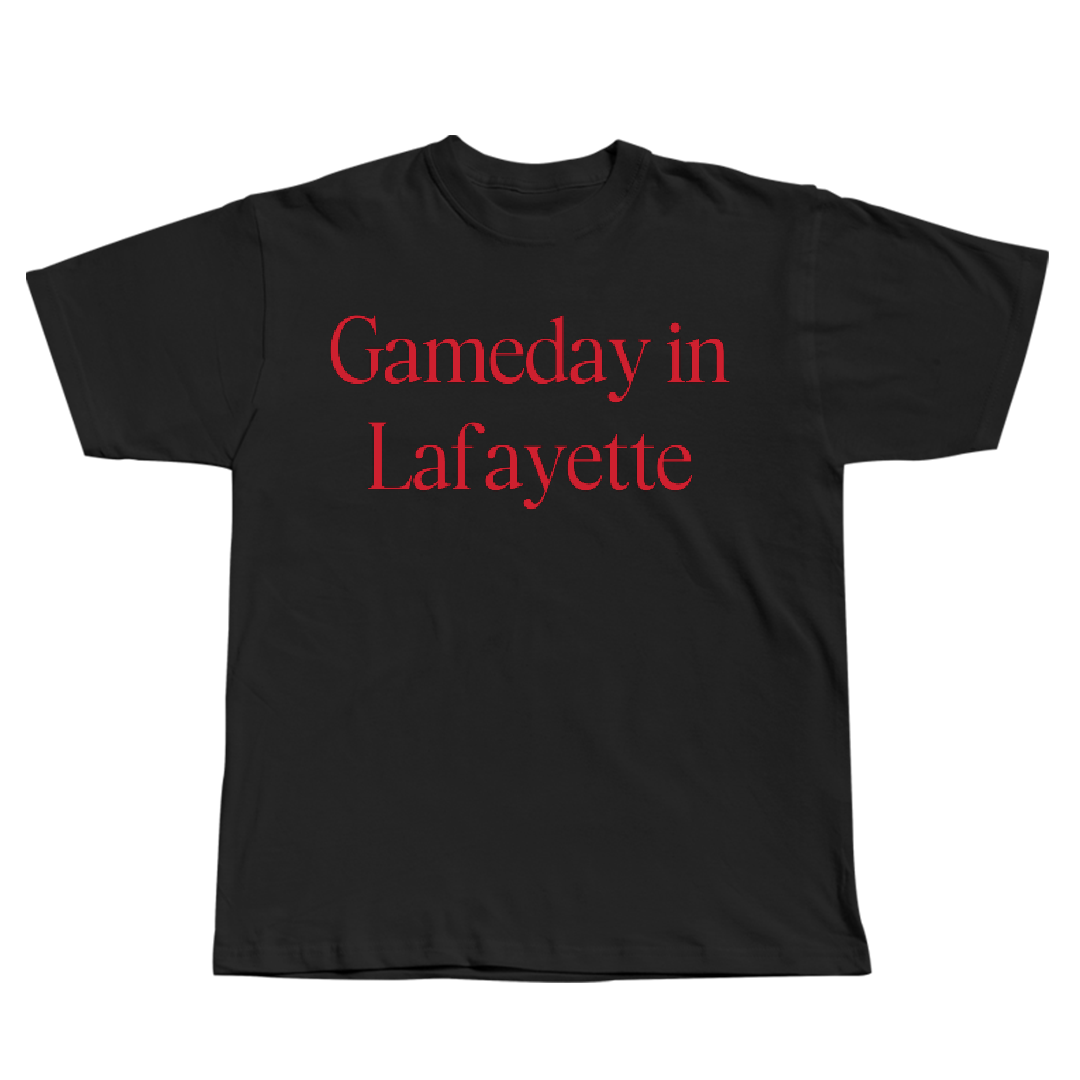 University of Louisiana at Lafayette Soccer (W) Black Gameday Tee - #0 Natalie Mayes