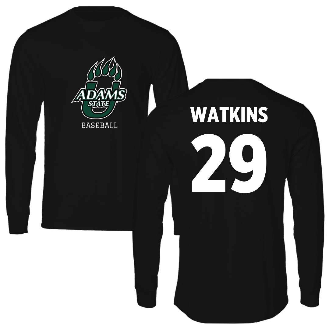 Adams State University Baseball Black State Long Sleeve - #29 Braden Watkins