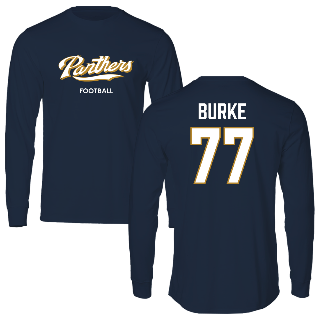 Florida International University Football Navy Long Sleeve - #77 Travis Burke