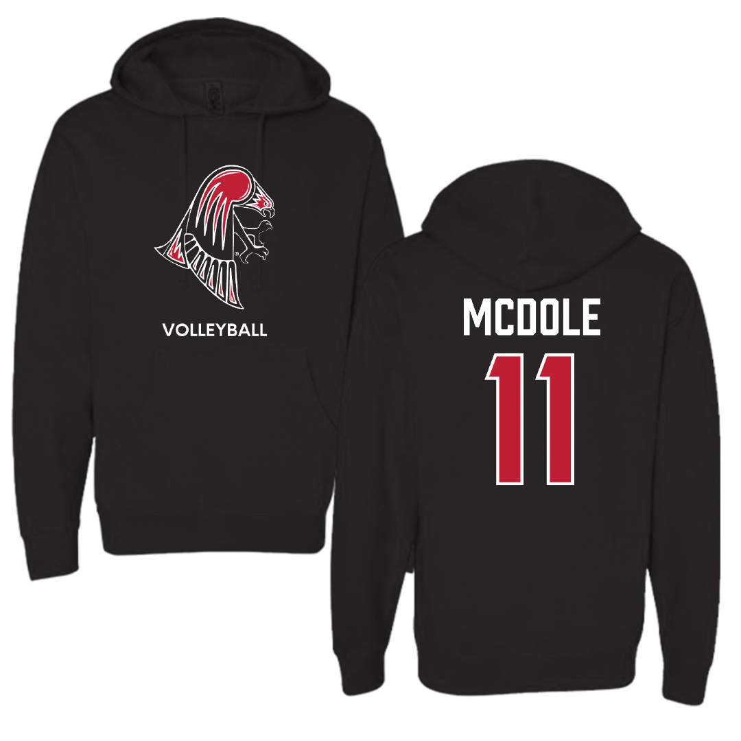 University of Wisconsin-River Falls Volleyball (W) Black Hoodie - #11 Grace McDole