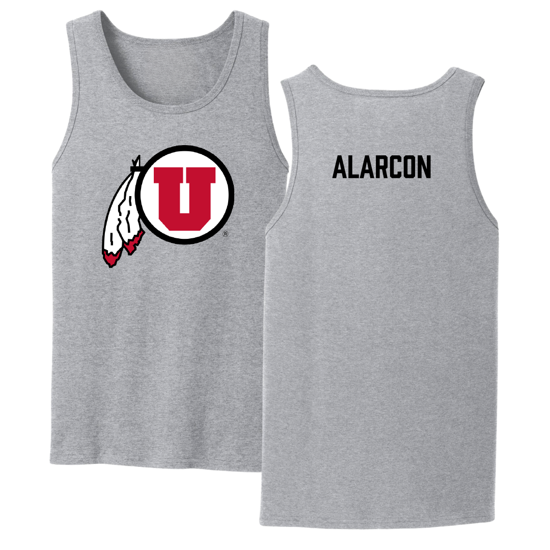 University of Utah Swimming & Diving Sport Gray Tank Top - Landon Alarcon