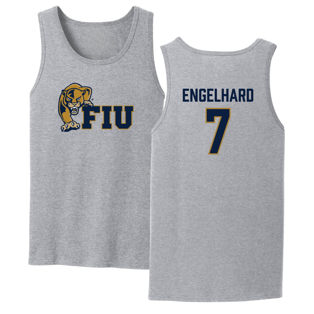 Florida International University Baseball Sport Gray Tank Top - #7 Chase Engelhard