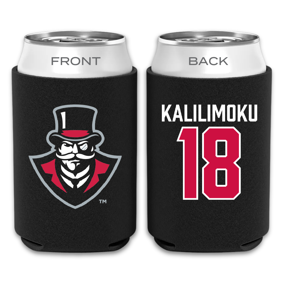 Austin Peay State University Soccer Black Can Cooler - #18 Zoey Kalilimoku