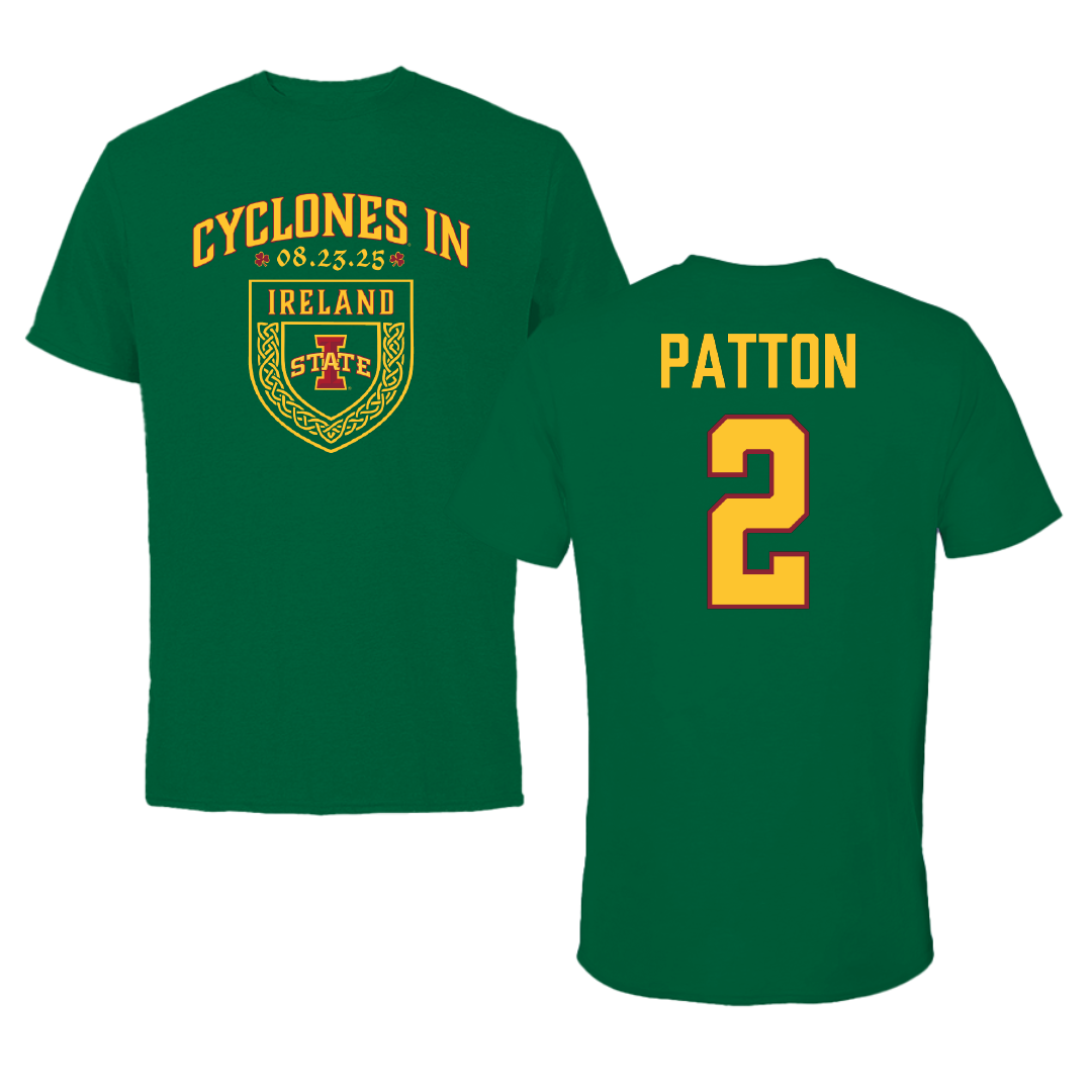 Iowa State University Football Green Cyclones in Ireland Performance Tee - #2 Jamison Patton