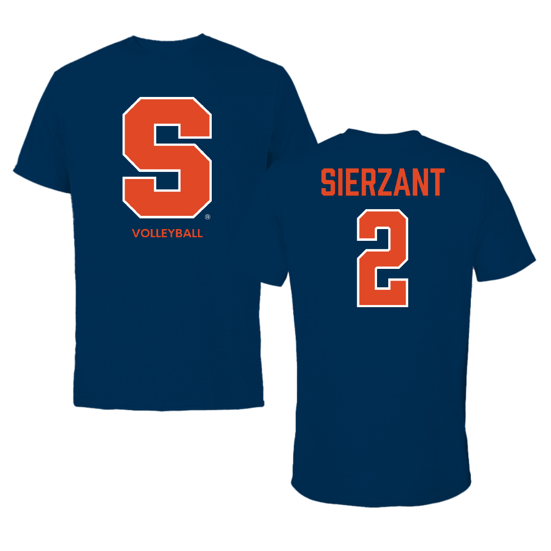 Syracuse University Volleyball (W) Navy Primary Tee - #2 Veronica Sierzant