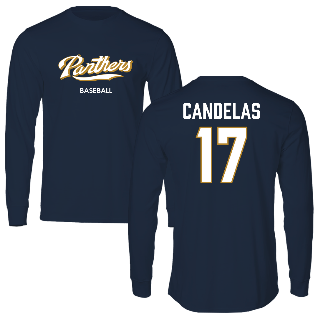 Florida International University Baseball Navy Performance Long Sleeve - #17 Hector Candelas