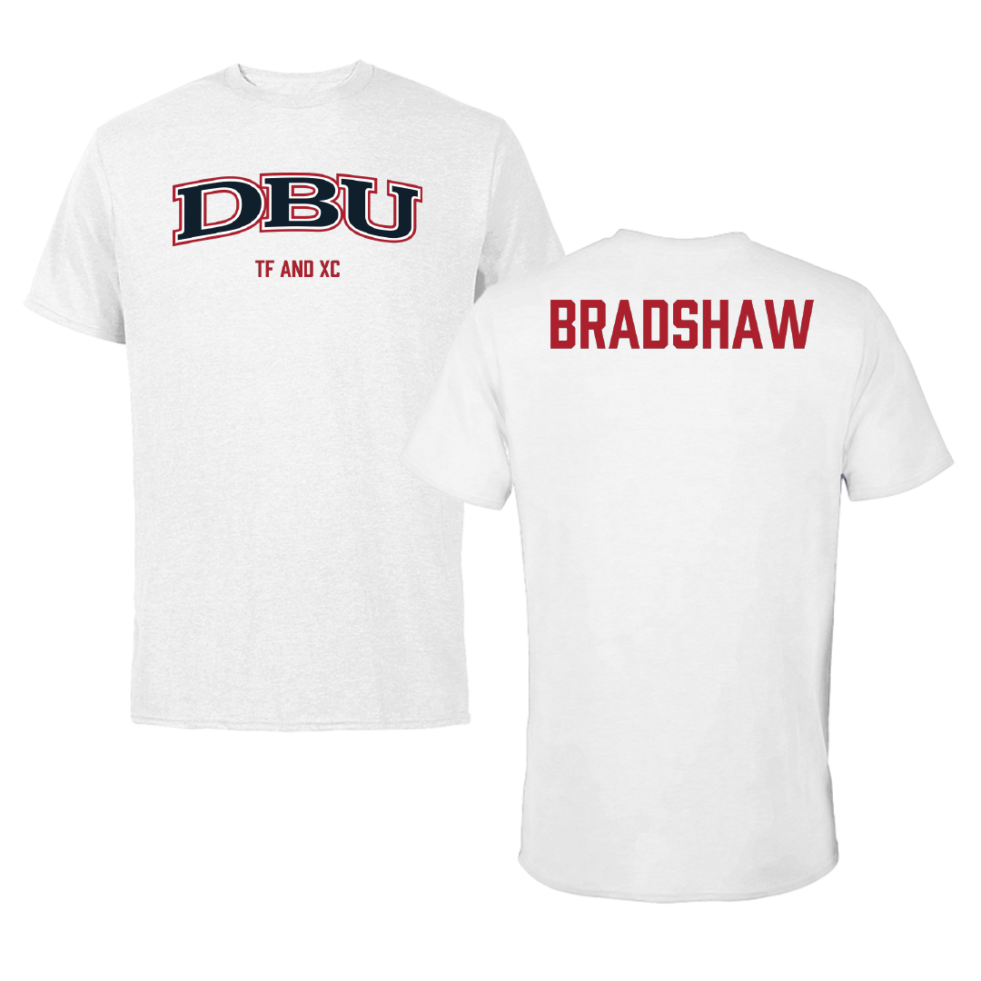 Dallas Baptist University TF and XC White Tee - Abbey Bradshaw
