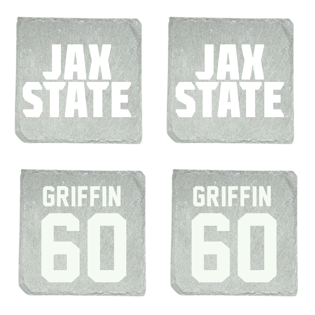 Jacksonville State University Football Stone Coaster (4 Pack)  - #60 Cameron Griffin